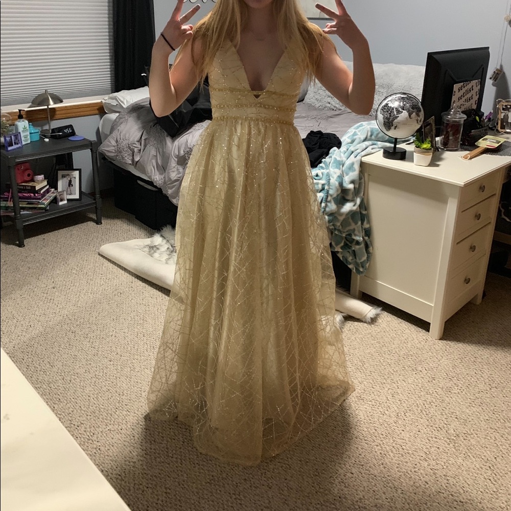 Gold dress